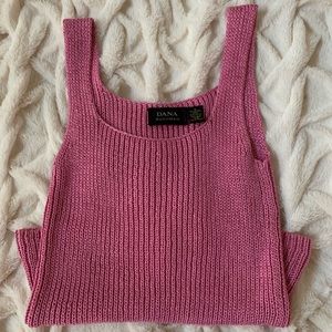 Dana Bushman pink crochet top